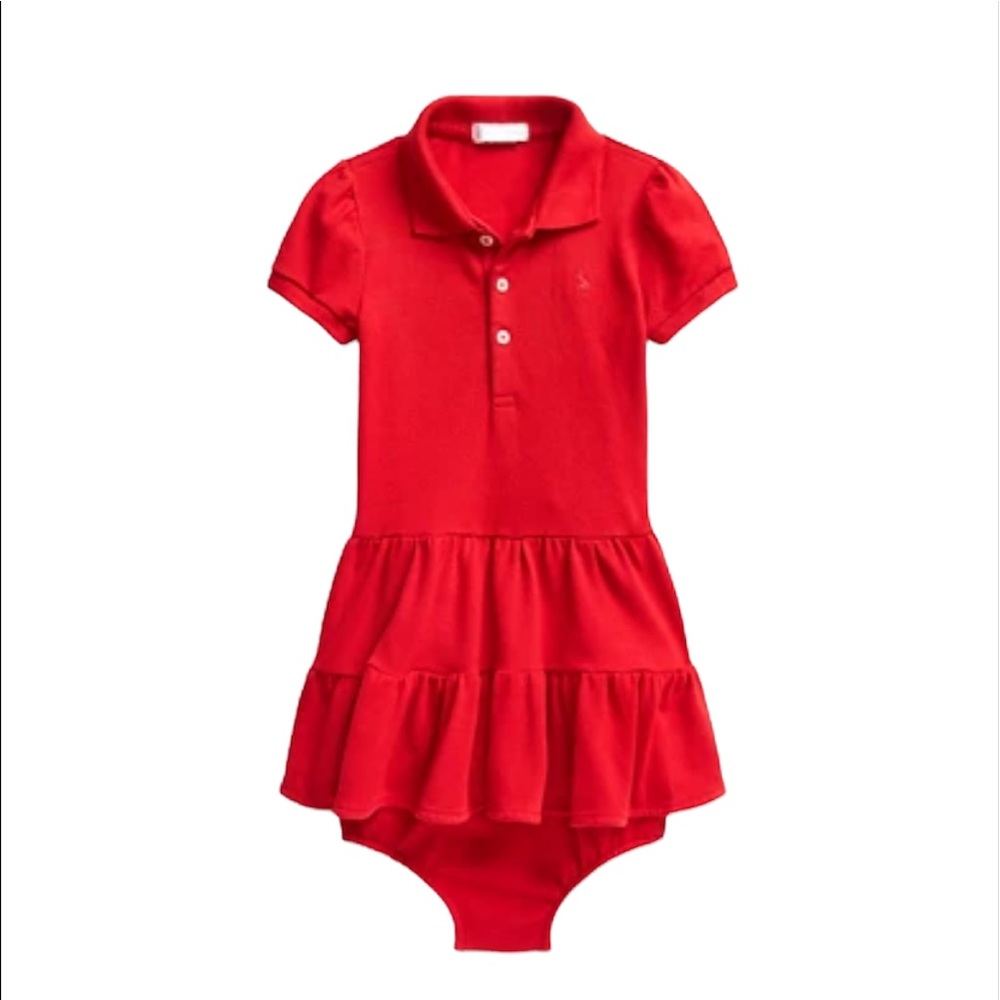 Ralph Lauren Childrenswear
Baby Girls Stretch Mesh Polo Dress & Bloomer NWT